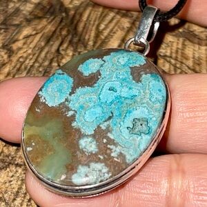 Crazy Lace Agate Crystal Pendant 2”